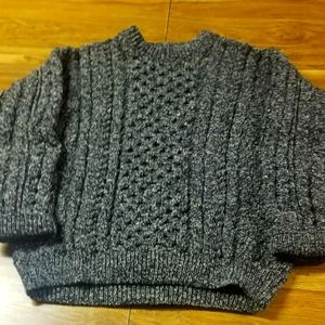 L L Bean Wool Heavy Cable Knit Sweater